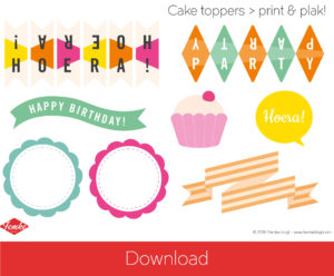 Download printable DIY cake toppers