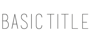 Minimalistisch lettertype - Basic Title