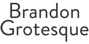Lettertype modern - Brandon Grotesque
