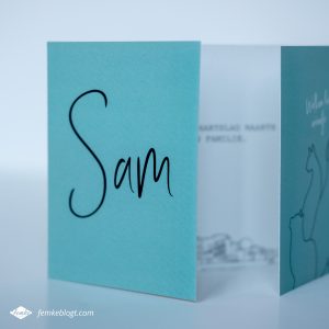 Geboortekaartje Sam A6 klapkaart luikvouw