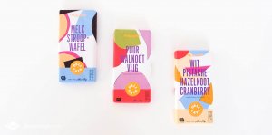 Redesign Delicata chocoladerepen, nieuwe kleurrijke verpakkingen | Sparkling Happiness